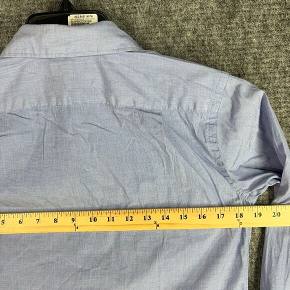 J Crew Shirt Womens 2‎ Blue Twill Stretch Lightweight Button-Up Long Sleeve - Picture 7 of 10